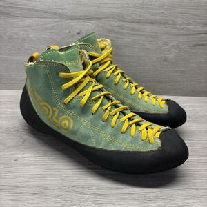 Asolo Eldorado Lace-Up Climbing Shoes Women’s 6 (23cm) Green Suede Made in Italy